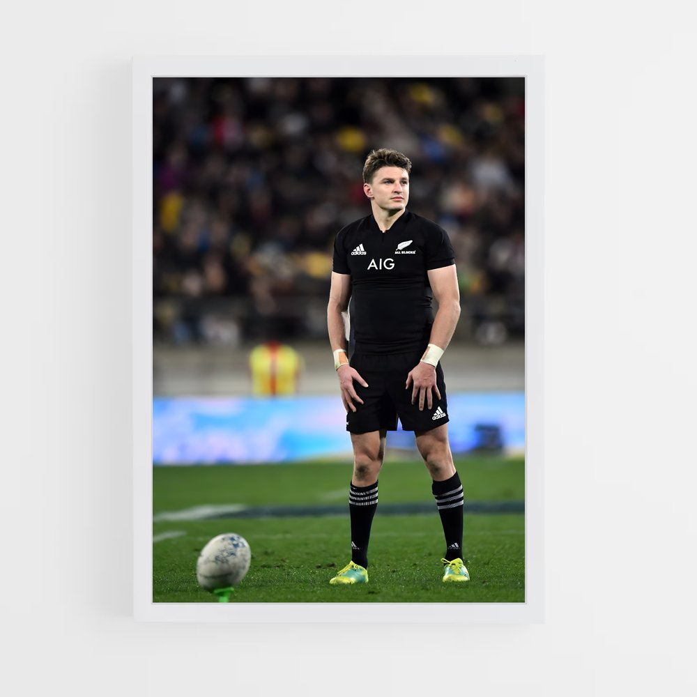 Poster Beauden barrett – affiche Rugby (vue 3)